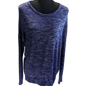 Aritzia Wilfred Purple And White Knit  Tunic Top High Low Minimalist Boho Size S